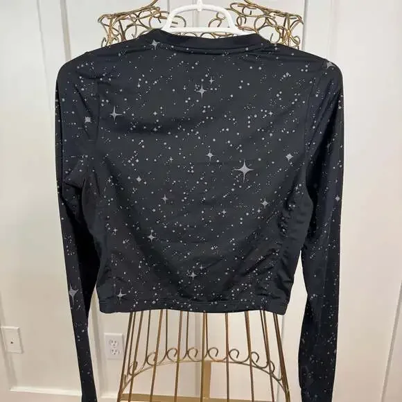 Nike Pro Women's Starry Night Dri-FIT Long Sleeve Cropped Training Top - Picture 3 of 3